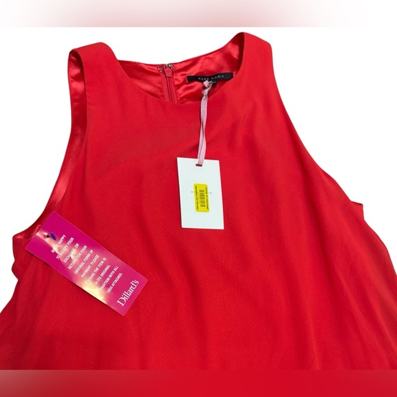 NWT Alex Marie Cardinal Red Asymmetrical Dress—Size 8 - Picture 2 of 7